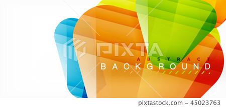 Glass triangles modern geometric composition, abstract background 45023763
