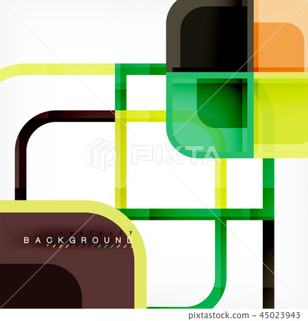 Abstract background, square shapes geometric composition 45023943
