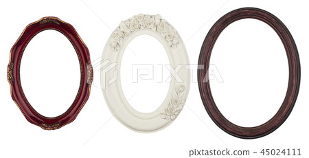 vintage wood picture round frame collection 45024111