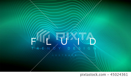 Digital flowing wave particles abstract background Digital flowing wave particles abstract background 45024361