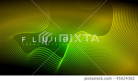 Digital flowing wave particles abstract background Digital flowing wave particles abstract background 45024362