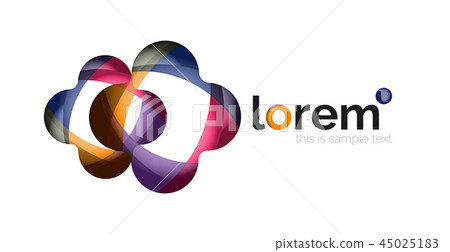 Abstract geometric logo design, overlapping shapes Abstract geometric logo design, overlapping shapes 45025183