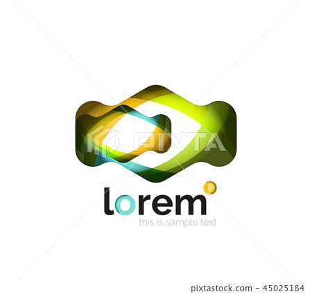 Abstract geometric design logo made of flowing elements Abstract geometric design logo made of flowing elements 45025184