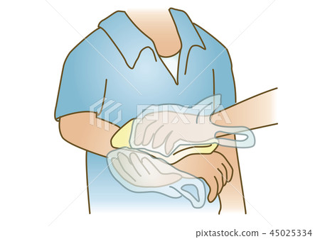 First aid illustration 26: bleeding, hemostasis, infection prevention 45025334