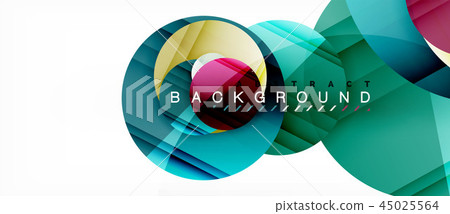Glossy colorful circles abstract background, modern geometric design Glossy colorful circles abstract background, modern geometric design 45025564