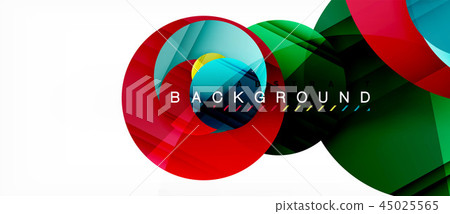 Glossy colorful circles abstract background, modern geometric design Glossy colorful circles abstract background, modern geometric design 45025565