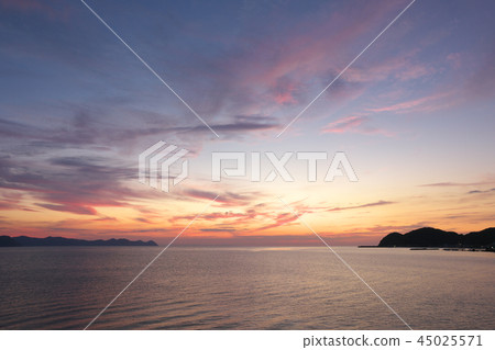 福井縣若笠美濱三國郡的日落 福井縣若笠美濱三國郡的日落 45025571