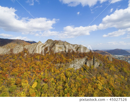 秋天Hakkenyama航拍（北海道札幌市） 45027526