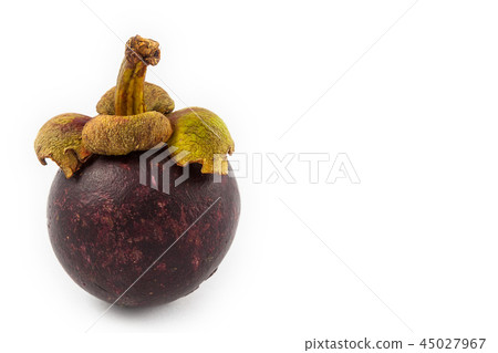 Purple mangosteen isolated on white background 45027967