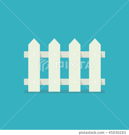 Fence icon in flat style Fence icon in flat style 45030283
