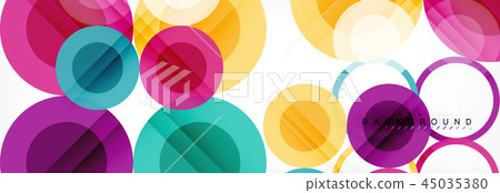 Overlapping circles design background 45035380