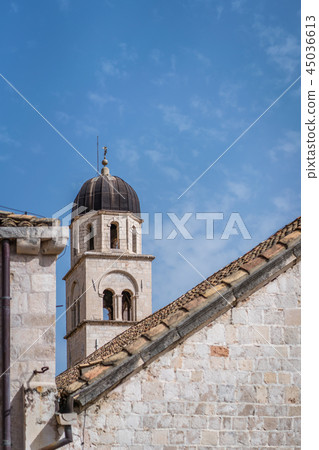 Dominican church bell tower in Dubrovnik Dominican church bell tower in Dubrovnik 45036613