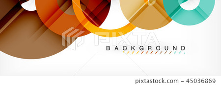 Colorful rings on grey background, modern geometric pattern design. Vector business or technology 45036869