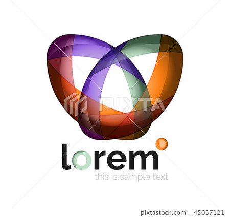 Abstract geometric business icon Abstract geometric business icon 45037121