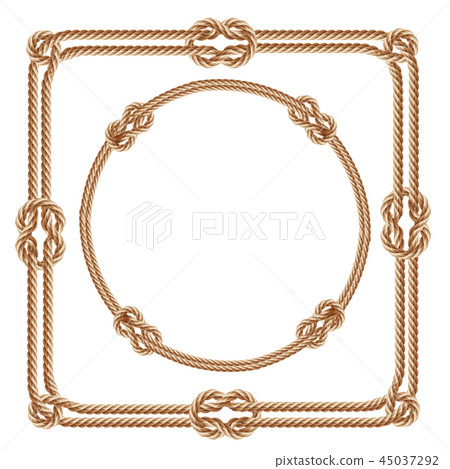 3d realistic frames from ropes, knots 45037292