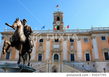Piazza del Campidoglio on the Capitoline Hill Piazza del Campidoglio on the Capitoline Hill 45037745