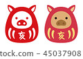 Wild boar daruma 45037908