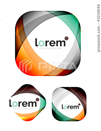 Set of geometric convergence vector icons Set of geometric convergence vector icons 45038048