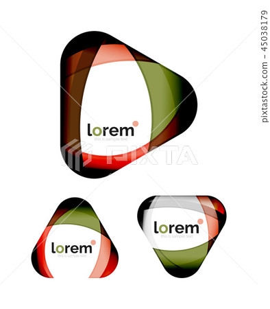 Set of geometric convergence vector icons 45038179