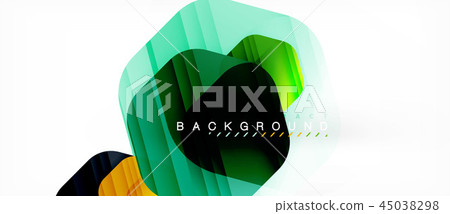 Glossy color hexagons modern composition background, shiny glass design Glossy color hexagons modern composition background, shiny glass design 45038298