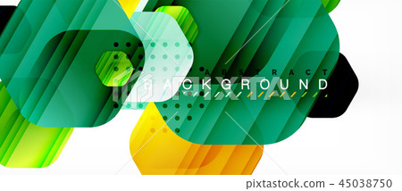 Glossy color hexagons modern composition background, shiny glass design Glossy color hexagons modern composition background, shiny glass design 45038750