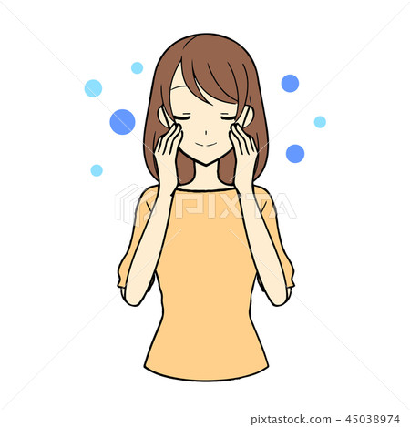 女性的面部表情 45038974