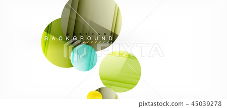 Glossy colorful circles abstract background, modern geometric design Glossy colorful circles abstract background, modern geometric design 45039278
