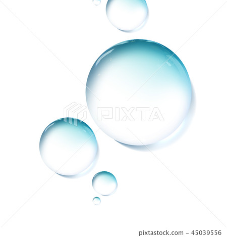 透明水滴，水滴例證，水下落，純淨的水 45039556