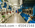 Equipment, cables, pipes and valves on a ship 45041548