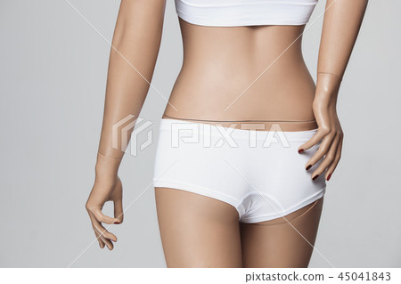 The female mannequin over gray studio background 45041843