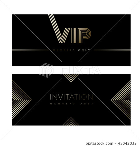 VIP invitations, luxury coupons, coupon object frames, invitation templates 45042032