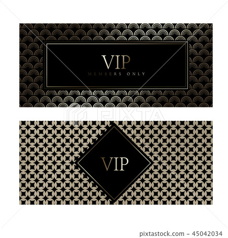 VIP invitations, luxury coupons, coupon object frames, invitation templates 45042034