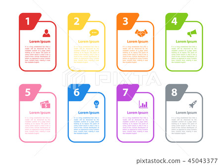 Infographic design business concept with 8 steps - Stock Illustration ...