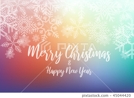 Merry Christmas Card  Happy New Year Illustration 45044420