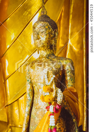 Buddha gold statue. Wat Pho, Bangkok 45044519