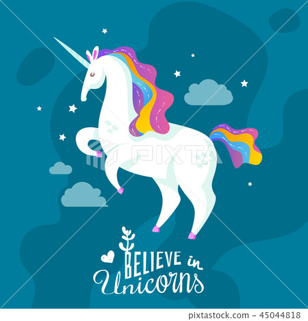 Unicorn Cartoon Background  45044818