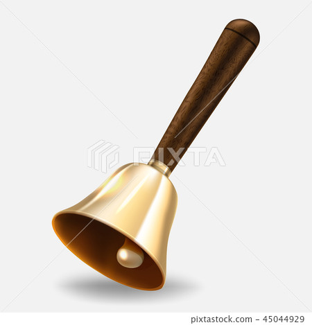 Gold school bell 45044929