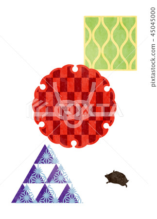 新年的卡片模板 45045000