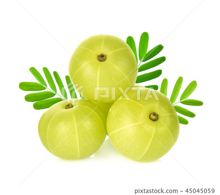 Indian gooseberry isolated on white background Indian gooseberry isolated on white background 45045059