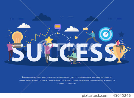Success Flat Background Composition 45045246