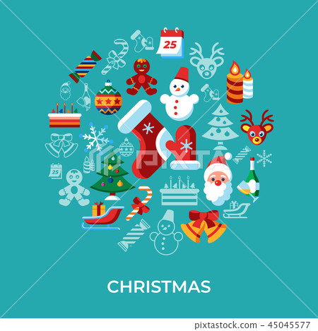 Digital Vector Merry Christmas And Winter Holidays Stock