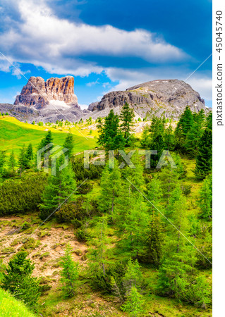 Beautiful summer landscape of Mount Averau Beautiful summer landscape of Mount Averau 45045740