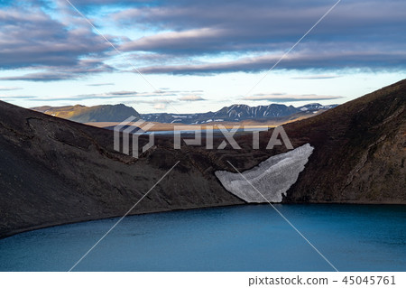 Beautiful view of the Blahylur crater lake 45045761