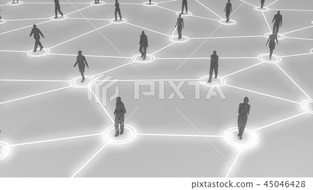 3D rendering with social communication and network 3D rendering with social communication and network 45046428
