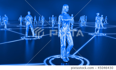 3D rendering with social communication and network 3D rendering with social communication and network 45046430