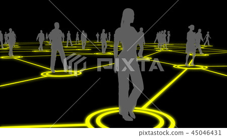 3D rendering with social communication and network 45046431