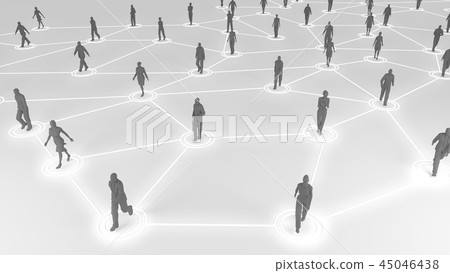 3D rendering with social communication and network 3D rendering with social communication and network 45046438