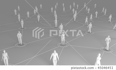 3D rendering with social communication and network 45046451