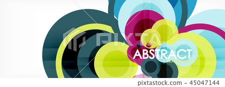 Overlapping circles design background 45047144