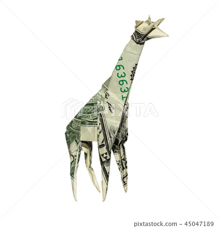 Money Origami GIRAFFE Real One Dollar Bill Money Origami GIRAFFE Real One Dollar Bill 45047189